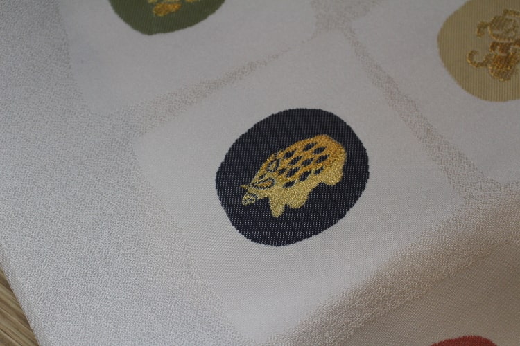 珍しい　十二支の名古屋帯 十二支の名古屋帯