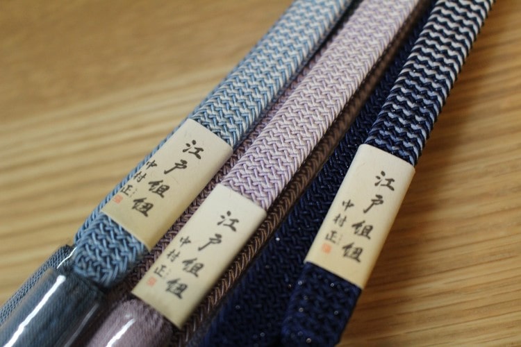 中村正さんの帯締め 横浜のぐみょうじ車屋呉服店
